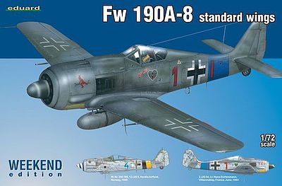 Eduard-Models Fw190A8 Standard Wings Fighter (Wkd Edition Plastic Kit) 1/72 Plastic Model Airplane #7435