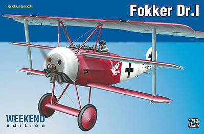 Eduard-Models Fokker Dr.I TriPlane (Weekend Edition) Plastic Model Airplane Kit 1/72 Scale #7438