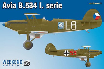 Eduard-Models Avia B534 I Serie Aircraft (Weekend Edition) Plastic Model Airplane Kit 1/72 #7446