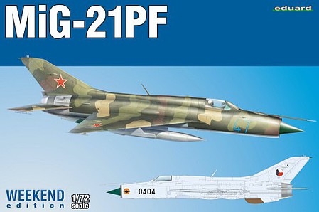 Eduard-Models 1/72 MiG21PF Soviet Cold War Jet Fighter (Wkd Edition Plastic Kit)