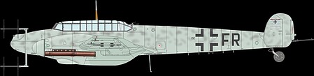 Eduard-Models WWII Messerschmitt Bf110G4 German Heavy Fighter Plastic Model Airplane Kit 1/72 Scale #7465