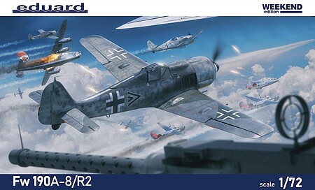 Eduard-Models WWII Fw190A8/R2 German Fighter Plastic Model Airplane Kit 1/72 Scale #7467