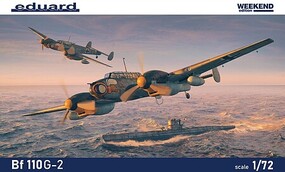 Eduard-Models WWII Bf110G2 German Heavy Fighter Plastic Model Airplane Kit 1/72 Scale #7468