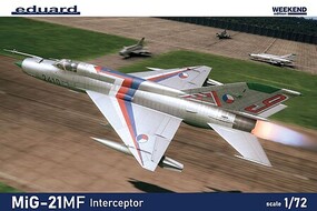 Eduard-Models MiG21MF Interceptor Soviet Cold War Jet Fighter Plastic Model Airplane Kit 1/72 Scale #7469
