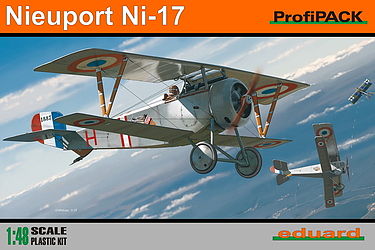 Eduard Models Nieuport Ni17 BiPlane (Profi-Pack) -- Plastic Model Airplane Kit -- 1/48 Scale -- #8051