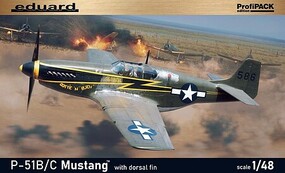 Eduard-Models 1/48 WWII P51B/C Mustang US Fighter w/Dorsal Fin (Profi-Pack Plastic Kit)