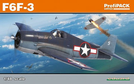 Eduard-Models F6F3 Fighter (Profi-Pack Plastic Kit) Plastic Model Airplane Kit 1/48 Scale #8227