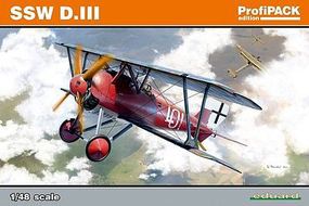 SSW D III German BiPlane Fighter Plastic Model Airplane Kit 1/48 Scale #8256