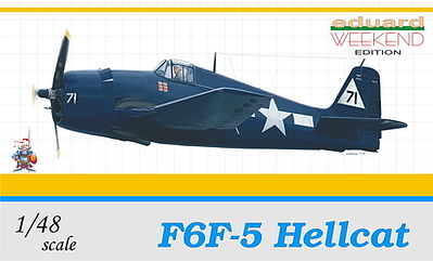 Eduard-Models F6F5 Hellcat Fighter (Weekend Edition) Plastic Model Airplane Kit 1/48 Scale #8434