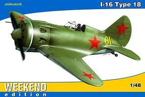 Eduard-Models Polikarpov I16 Type 18 Aircraft (Weekend Edition) Plastic Model Airplane 1/48 Scale #8465