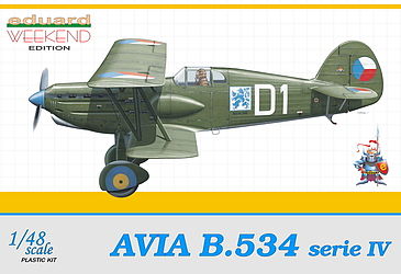 Eduard-Models Avia B534 Serie IV Czech AF Aircraft Plastic Model Airplane Kit 1/48 Scale #8475