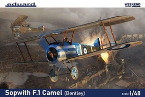 Eduard-Models WWII Sopwith F1 Camel BiPlane Fighter (Wkd Edition) Plastic Model Airplane Kit 1/48 #8485