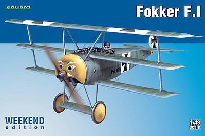 Eduard-Models Fokker F I BiPlane Plastic Model Airplane Kit 1/48 Scale #8493