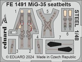 Eduard-Models 1/48 Eduard MiG-35 seatbelts STEEL Zoom set for HOBBY BOSS