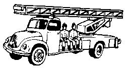 EKO Emergency Vehicle Fire Truck w/Ladder HO Scale Model Railroad Vehicle #2019