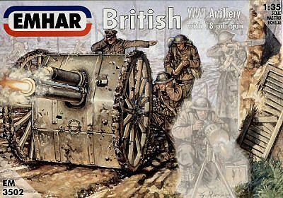 Emhar 1:72 British WWI Artillery with Gun 7202 