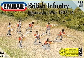 Emhar-squadron Peninsular War 1807-14 British Infantry Plastic Model Military Figure Kit 1/72 Scale #7214