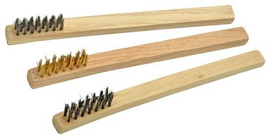Enkay 3pc Assorted Mini Wire Brush Set w/Wooden Handles (Cd)