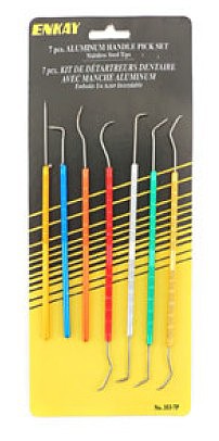 Enkay 7pc Assorted Stainless Steel Dental/Putty Pick Set (Cd)