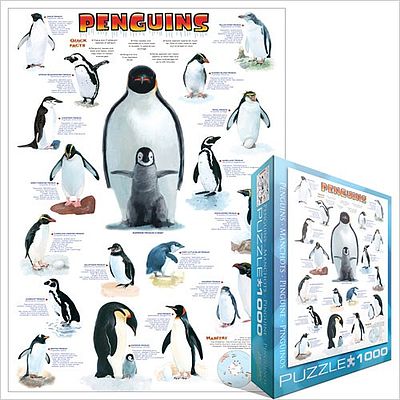 EuroGraphics Penguins Collage (1000pc) Jigsaw Puzzle 600-1000 Piece #44000