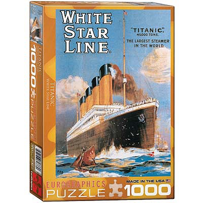 EuroGraphics Titanic White Star Line 1000pcs Jigsaw Puzzle 600-1000 Piece #6000-1333