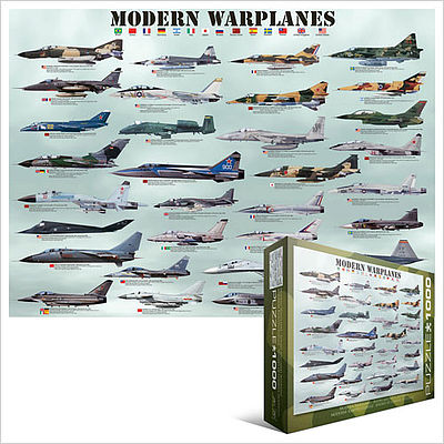 EuroGraphics Modern Warplanes Collage (1000pc) Jigsaw Puzzle 600-1000 Piece #60076