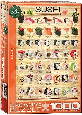 EuroGraphics Sushi Cuisine Collage (1000pc) Jigsaw Puzzle 600 1000 Piece #60597