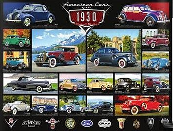 EuroGraphics American Cars 1930s Collage (1000pc) Jigsaw Puzzle 600-1000 Piece #60674