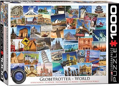 EuroGraphics Globetrotter World Historic Places Collage (1000pc) Jigsaw Puzzle 600-1000 Piece #60751