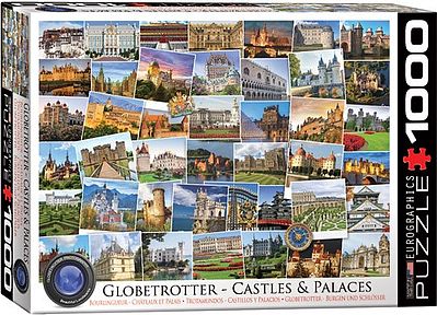 EuroGraphics Globetrotter Castle & Palaces Collage (1000pc) Jigsaw Puzzle 600-1000 Piece #60762