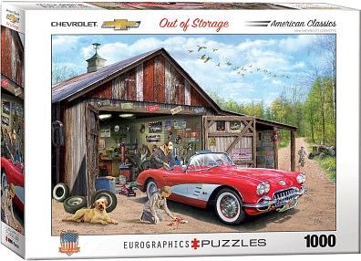 EuroGraphics Out of Storage Corvette Classic Car Puzzle (1000pc)