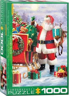 EuroGraphics Santa Sled Christmas Presents Puzzle (1000pc)