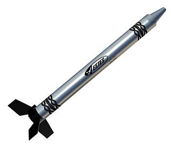 Estes Satellite Silver Crayon Model Rocket Ready To Fly #1111