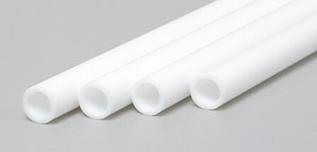 Evergreen Styrene Tube 3/16 OD x 14 inch (4) Model Railroad Scratch Building Supply #226