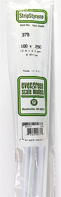 14 24" Long Evergreen Styrene #348 Opaque White .040" Thick .188" Wide pkg