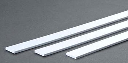 Evergreen Opaque White Styrene Strips .125 Thick, 24 Long .750 Wide pkg(3)