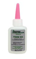 Evergreen 1 oz Thin CA Adhesive Bottle refill pack Hobby and Model CA Super Glues #645