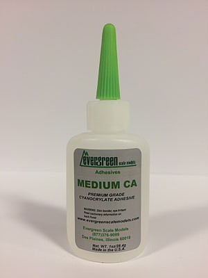 Evergreen 1 oz Medium CA Adhesive Bottle Hobby and Model CA Super Glues #65