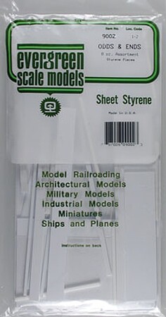 Evergreen Plastic Styrene Odds & Ends Model Railroad Scratch Building Supply #9002