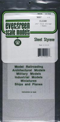 Evergreen Plastic Styrene Clear Sheet .015x6x12 (2) Model Railroad Scratch Building Supply #9007
