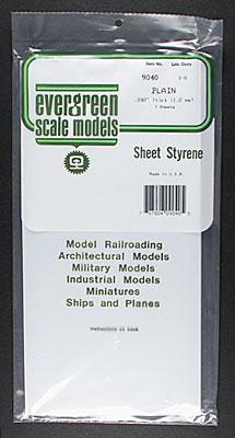Evergreen Scale Models #9006 Sheet Styrene .010 6 X 12 Inch Clear 2 PK for sale online