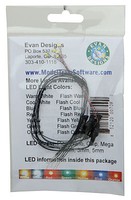 Evans Flashing Chip LED Cool White w/8'' 20.3cm Wire Leads 7-19V AC or DC pkg(5) Evans Flashing Chip LED Cool White w/8'' 20.3cm Wire Leads 7-19V AC or DC pkg(5)