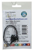 Evans Fast-Flashing Chip LED Cool White w/8'' 20.3cm Wire Leads 7-19V AC or DC pkg(5)