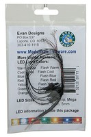 Evans Flashing Chip LED Red w/8'' 20.3cm Wire Leads 7-19V AC or DC pkg(5) Evans Flashing Chip LED Red w/8'' 20.3cm Wire Leads 7-19V AC or DC pkg(5)