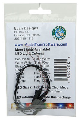 Evans Fast-Flashing Chip LED Red w/8 20.3cm Wire Leads - 7-19V AC or DC pkg(5)