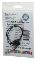 Evans Fast-Flashing Nano Chip LED Blue w/8'' 20.3cm Wire Leads 7-19V AC or DC pkg(5) Evans Fast-Flashing Nano Chip LED Blue w/8'' 20.3cm Wire Leads 7-19V AC or DC pkg(5)