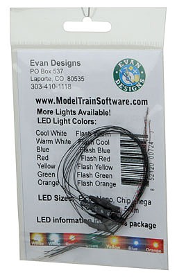 Evans Flashing Pico Chip LED Blue w/8 20.3cm Wire Leads - 7-19V AC or DC pkg(5)