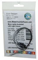 Evans Flashing Pico Chip LED Blue w/8'' 20.3cm Wire Leads 7-19V AC or DC pkg(5) Evans Flashing Pico Chip LED Blue w/8'' 20.3cm Wire Leads 7-19V AC or DC pkg(5)