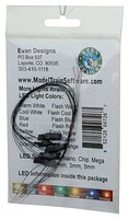 Evans Flashing Pico Chip LED Yellow w/8'' 20.3cm Wire Leads 7-19V AC or DC pkg(5) Evans Flashing Pico Chip LED Yellow w/8'' 20.3cm Wire Leads 7-19V AC or DC pkg(5)