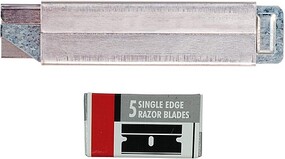 K12 Flat Metal Knife with 5 Blades Hobby and Model Knife #16012